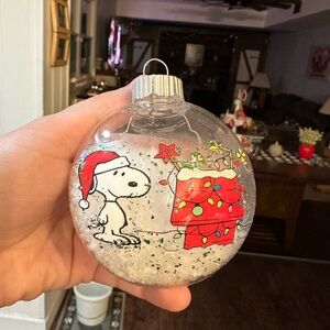 Snoopy Christmas Ornament with Red and White Design. 4 Ornaments